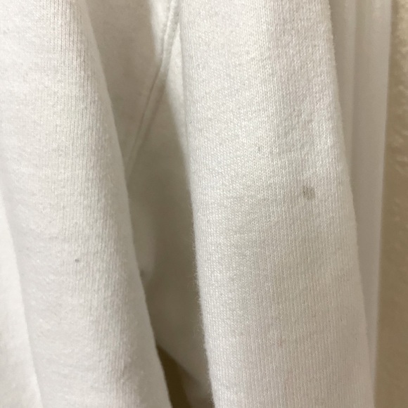 Retro John Galt Brandy Melville White & Ref Flame Sleeves Hoodie OS - Picture 9 of 9